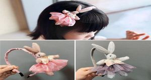 New Cute Rabbit Headbands Pink Hairband Headwraps Animals Hairpins Plush Ears Girls Clips Hair Accessories1821516