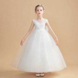 Tulle Flower Girl Dress For Children Wedding Ceremony Banquet First Communion Birthday Party Prom Night Event Ball EveningGown 240309