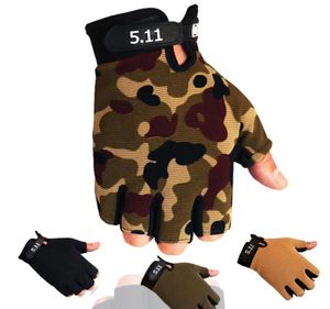 1 para nowych rękawiczek taktycznych armii sportowe sporty na pół palca rękawiczki do walki oporne na rękawiczki z włókna węglowego rękawiczki siłowni 5981544