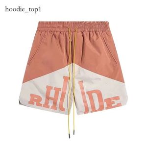 Shorts rhude shorts masculinos shorts de natação shorts de designer de homem curto rhude verão calça de praia de alta qualidade