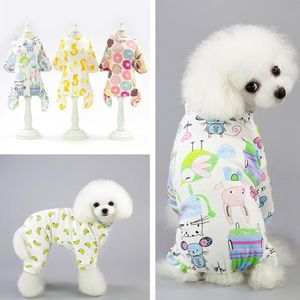 Hundkläder vår sommar hemservice fyra meter husdjurskläder frukt parten pajamas luftkonditionering239h