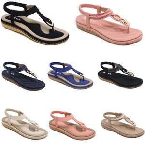 2024 Kvinnor låga sandaler skor sommar klackar mesh yta fritid mamma svart vit stor storlek 35-42 j57 gai 75 16830