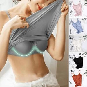 Camisoles & Tanks Chic Camisole Tops Adjustable Straps Thin Padded Bra Slim Fit Tank Stretchy Vest Daily Wear