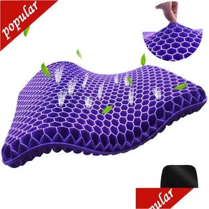 Car Seat Covers New Car Seat Er Cooling Gel Pillow Anti-Slip Soft And Comfortable Outdoor Mas Office Non-Slip Wheelchair Cushion Drop Dhxgq