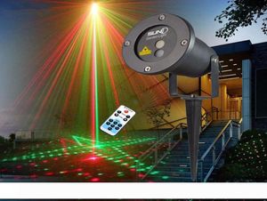 Fernbedienung Rot Grün 20 LED-Effektmuster Neueste Laserlicht Weihnachten Outdoor Wasserdicht Gartenparty Projektor Landschaft decorativ6913908