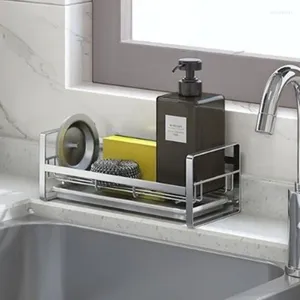 Zlew do przechowywania w kuchni Organizator łazienki streszczenie szmaty Perforowany wiszący koszyk sprzątanie mydła