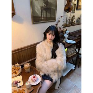 Tusen Rich Gold Family Mink Fleece Imitation Sete Rabbit Coat Women's Autumn Winte Clothes and Hai Integated Xinji Haining Semionmental Potection 7873 Ning