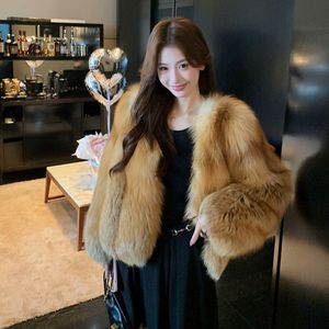 Full Red Rare Skin Fox Grass Women's Short 2023 Autumn/Winter Youth Fur Coat Style 4824
