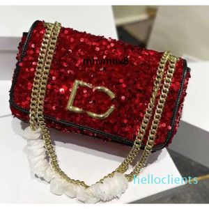 Sıcak Deal D Leter Tasarımcı Çanta Kadın Sequins Akşam Çantaları G-Baskı Omuz Çantaları Zincir Crossbody Çanta Lüksler Çanta Kadın Totes Moda Sequins