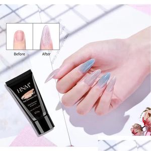 Nagelgel HNM 30g glänzende Schimmerverlängerung Jelly Translucent Soak Off Polish Lack Primer UV LED Builder Tipps Drop Lieferung Gesundheit Be Otp1J