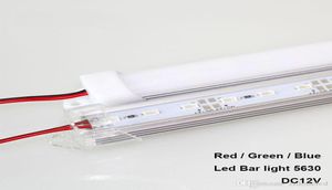 50 سم شريط جامد SMD5630 LED شريط فاتح اللون الأزرق الأخضر الأحمر مقاوم للماء U66leds DC12V أنبوب LED الصلب LED BAR2675604