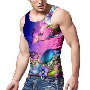 Men's Tank Tops Mens Easter Vest Festive Casual Daily Slim Fit Outer Shirt 3D Printed Egg Workout Shirts