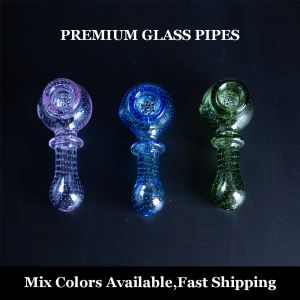 4.5" galaxy glass smoking pipes beautiful pink purple glass water bong hand pipes tobacco accessories dab rig art oil burner spoon gift LL