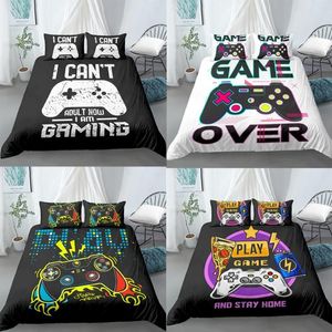 3d capa de edredão adolescentes gamer conjunto cama para crianças meninos meninas gamepad impresso com fronha presentes natal eua rainha ue double247b