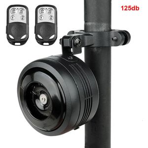 125DB USB Laddningscykel Electric Bell Cycle Motorcykel Scooter Trumpet Horn Valfritt Anti-stöld Larm Siren Fjärrkontroll 240229