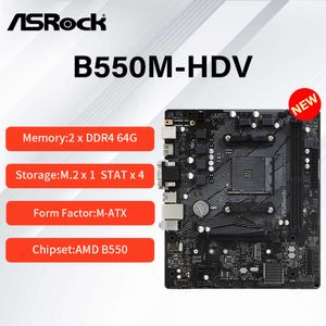 NOVA placa-mãe ASRock B550M-HDV Micro-ATX AM4 AMD B550 64G Placa Mae