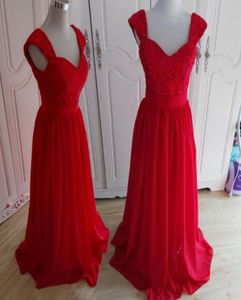 New Arrival Two Shoulders Lace and Chiffon Aline Long Prom Pageant Bridesmaid Dresses4465506