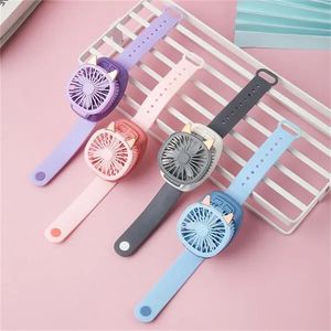 Cooling Mini Watch Fan Fan Hally Hally Creative Rotatable Detachable USB شحن المعصم الصيفي للمعصم في الداخل في الهواء الطلق