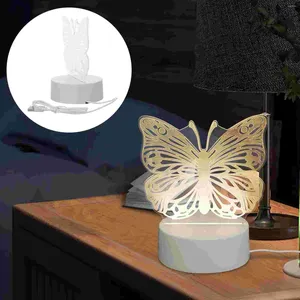 Night Lights Bedroom Lamp Butterfly Bedside Light Themed Decorative Table