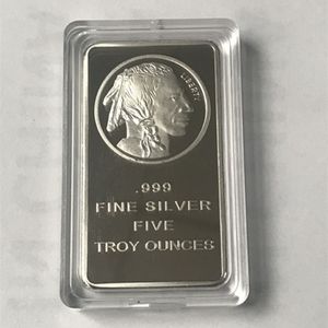 10 st icke magnetiskt mynt indisk buffel silver pläterad 1 oz badge ox djur 58 x 28 mm bullion hem dekoration samlarobjekt USA bar240e