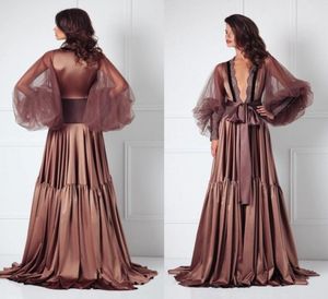 Sexy Hochzeitsrobe Brautjungfer Braut Satin Seide Schlafkleidung Spitzenkante Mutter Dressing Nachtwäsche Maßgeschneidert1512189