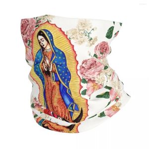 Bandanas virgem de guadalupe inverno bandana pescoço mais quente mulheres homens esqui acampamento tubo cachecol méxico católico maria rosto bandana gaiter