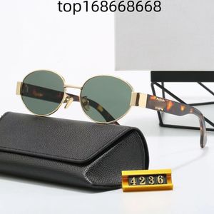 Óculos de sol de designer para mulheres homens triomphe óculos proteção uv moda óculos de sol carta casual retro óculos metal quadro completo com caixa