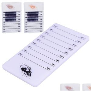 Falska ögonfransar 7-14mm 8-15mm fransar Enskilda surfplatta Makeup Tool Palette Eyelash Pad Lash Extension Lime Pallet Holder Card Drop Del Othlo