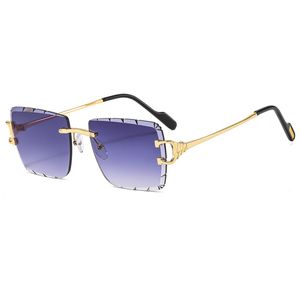 2024 Designer-Sonnenbrillen für Herren und Damen, rahmenlos, klassische Luxus-Sonnenbrille, modische Brillen, Temperament, vielseitiger Stil, Brillen, Dropshipping