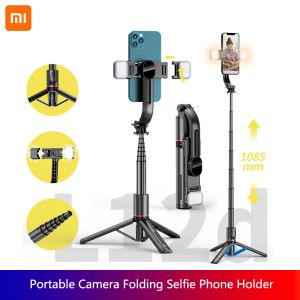 アクセサリーXiaomi電話Tripod L12D Fill Light Phone Selfie Stick fold onlessen Wireless Bluetoothリモートコントロール写真アクセサリー