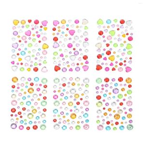 Nail Art Decorations 12 Sheets Face Rhinestone Stickers Makeup Rhinestones For Eyes Gems Jewels Child Kids Drop Delivery Dhfvj