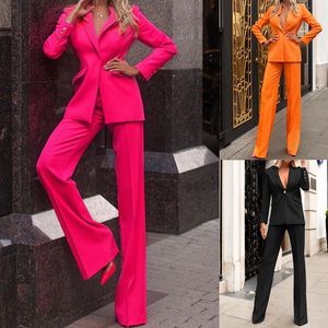 Fashionable Personality European and American Autumn Winter New Women's Fashionable Casual Commute Suit Straight-leg Pants Style Showcase Personal Style AST48784