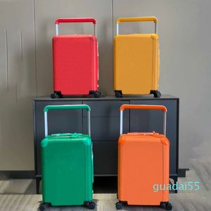 10A HORIZON Epi couro mulheres malas trole rolando roda duffel bags mala de viagem tamanho da cabine bagagem de mão