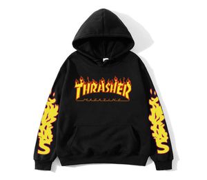 European American Popular Brand Thrashes Print Hoodies MenWomen Street Couple Casual Hip Hop Pullover Sweatshirts Tops X06013616555