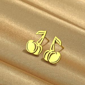 Stud Earrings Todorova Stainless Steel Mini Cherry Earring For Women Girls Cute Fruit Jewelry Birthday Christmas Gift