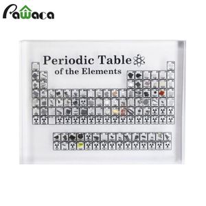 Akryl Periodic Tabell of Elements Display Kids Teaching Birthday Teacher's Day Gifts Chemical Element Display Card Home Deco225K