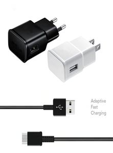 CominCan USB Fast Charger för S6 S8 S10 9V 2A Travel Wall Plug -adapter Full 2A Home laddningsbrygga med Black Cable av typ C 2in14920726