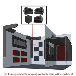 Bassfalle Schaumstoff Wandecke Audio Schallabsorptionsschaum Studiozubehör Akustische Behandlung jllnHa carshop20062715