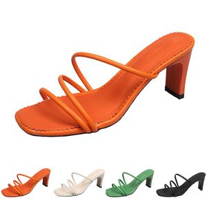 Fashion High Heels Sandals Slippers Women Shoes GAI Triple White Black Red Yellow Green Brown Color100 931