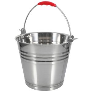 Stainless Steel Bucket Multi-purpose Large Capacity Milk Multipurpose Ice Water Thickened Home Round Trash Can 240307