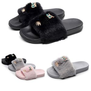 Designer tofflor skjutare män kvinnor sommar sandaler strand tofflor damer flip flops svarta vita rosa glider skor gai blå