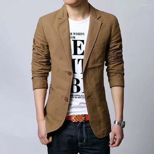 メンズスーツ春秋のメンズブレザージャケットカジュアルスリム男性韓国のデニムコットン服プラスサイズ7xl