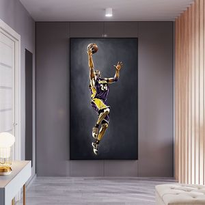 Modern Figure Sports All Star Player Målar Basketball Star Poster Canvas Print Wall Art Bilder för hemväggsdekoration226R