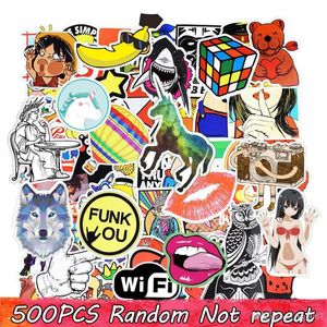 Diy stickers posters wall stickers for kids rooms home decor sticker on laptop skateboard luggage wall decals car sticker 500pcs218k