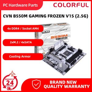 Färgglad CVN B550M Gaming Frozen V15 2.5G Motherboard Placa Mae AM4 Socket Placa Base stöder AMD Ryzen 3 R5 -processor