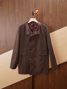 Men Jackets Autumn and Winter zilli Thick Silk Sheepskin Business Leather Dark Brown Coat