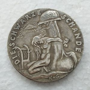 Памятная монета Германии 1920 года, черная медаль позора, серебро, редкая копия монеты, аксессуары для украшения дома183S