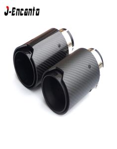 1PC Universal Racing Muffler M LOGO Carbon Fiber Exhaust tips M Performance Exhaust Pipe For e90 inlet 60mm/63mm9490923