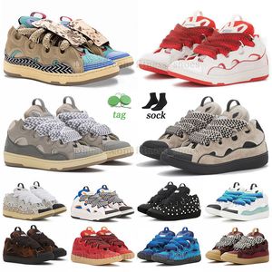 Lavines 2023 Designer-Schuhe, Netzgewebe, Schnürschuhe, Stil der 90er Jahre, außergewöhnliche geprägte Leder-Sneaker, Herren-Damen-Sneaker aus Nappa-Kalbsleder mit geriebenen Loafers