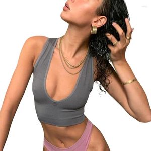 Camisoles Tanks Women's Sports Top Seamless Bras Crop Kvinnlig underkläder Sexig tank Cami Deep V Bralette Summer Camisole Underkläder